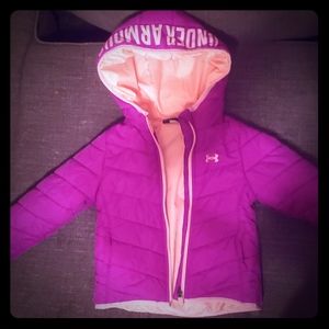Toddler girls under armour puffy coat